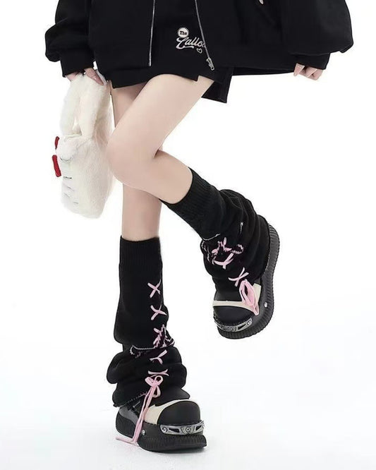 GyaruLab Butterfly Knit Leg Warmers