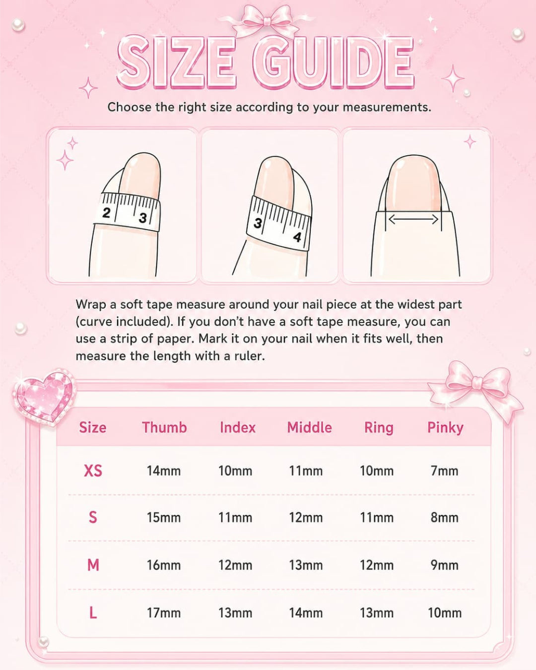 GyaruLab Rose Jewel Press-On Nails