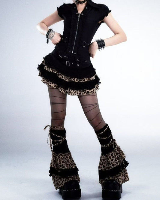 GyaruLab Leopard Layered Statement Leg Covers – Agejo