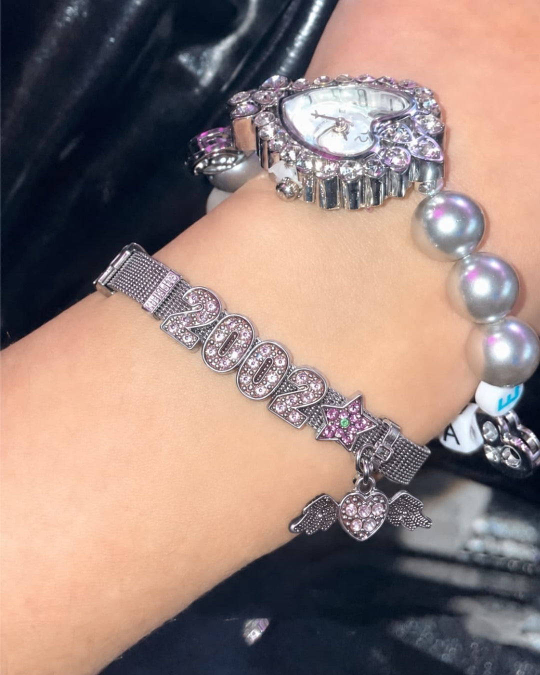 GyaruLab Y2K Rhinestone 2002 Star Charm Bracelet