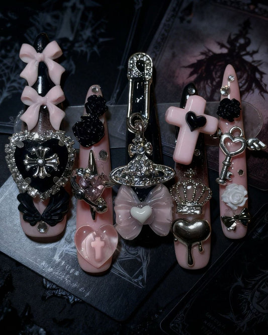 GyaruLab "Eternal Hime" 3D Lace Majesty Nails - GyaruLab