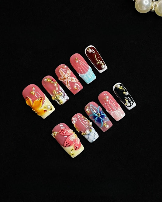 GyaruLab "Fantasy" 3D Blooming Petal Nails - GyaruLab