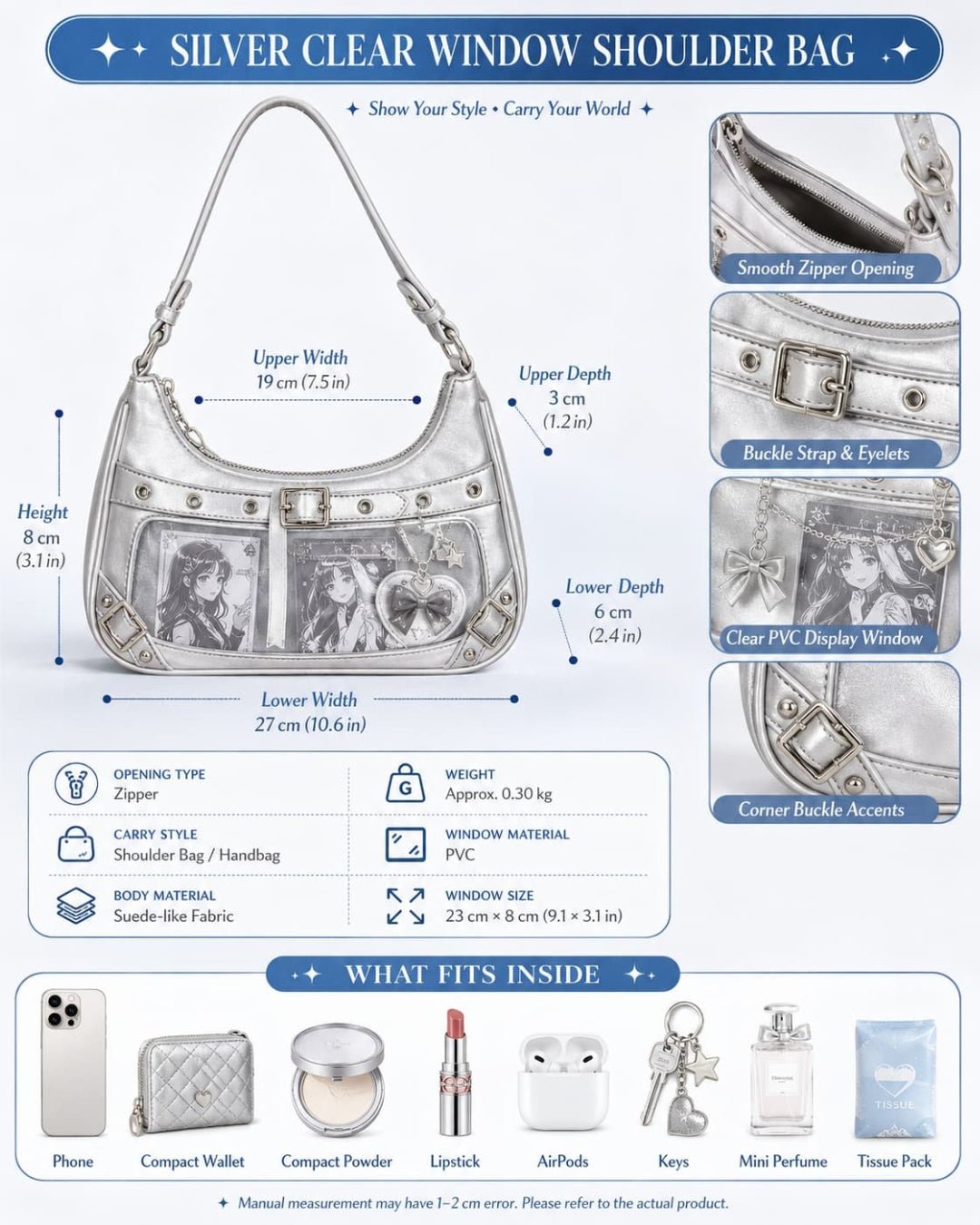 GyaruLab Lace Up Heart Ita Bag – Y2K Kawaii Shoulder Bag - GyaruLab