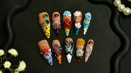 3D Press-On Nails vs Flat Press-On Nails: Which Is Better for Your Gyaru Look? - GyaruLab