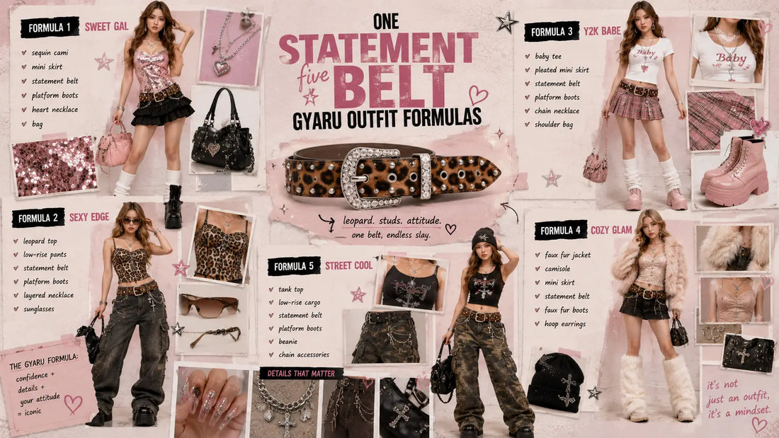Gyaru Outfit Formulas Using One Statement Belt