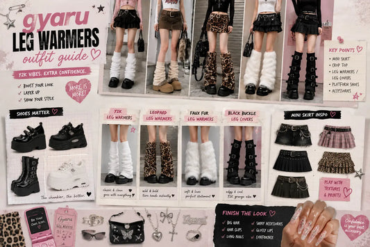 How to Style Gyaru Leg Warmers with Platforms, Boots & Mini Skirts