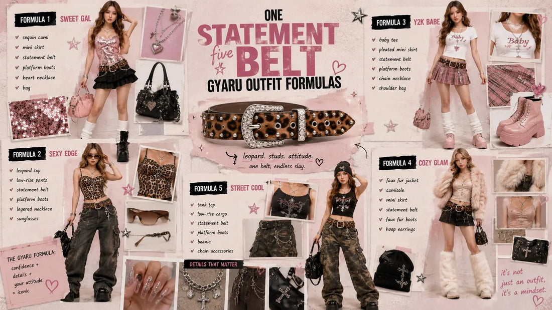 Gyaru Outfit Formulas Using One Statement Belt - GyaruLab