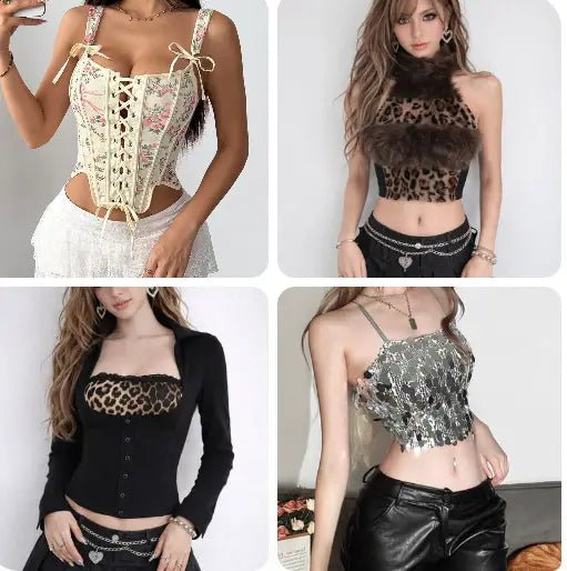 Gyaru Tops Styling Guide: Corset Cami, Halter Tops & Lace Panels - GyaruLab