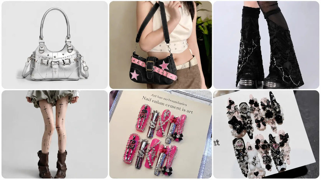 Halloween Rokku Gyaru Outfit Ideas: Crosses, Chains & Dark Nails - GyaruLab