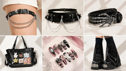 Rokku Gyaru Accessories: Crosses, Chains, Skulls, and Punk Belts - GyaruLab
