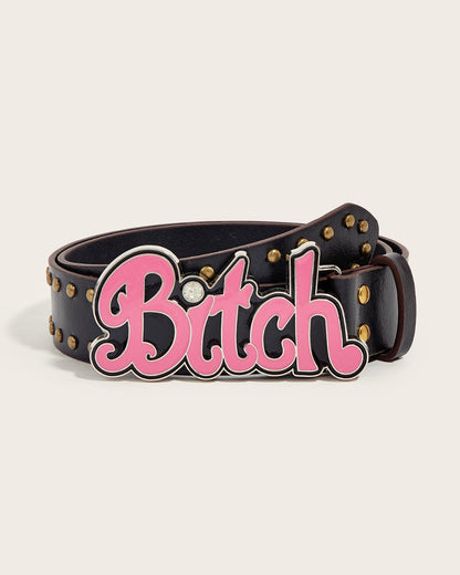 GyaruLab Y2K Pink Bitch Studded Belt