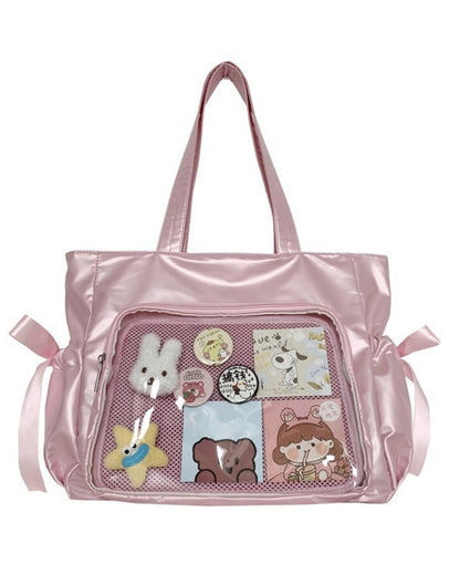 GyaruLab Satin Bow Clear Window Ita Tote Bag