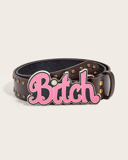 GyaruLab Y2K Pink Bitch Studded Belt