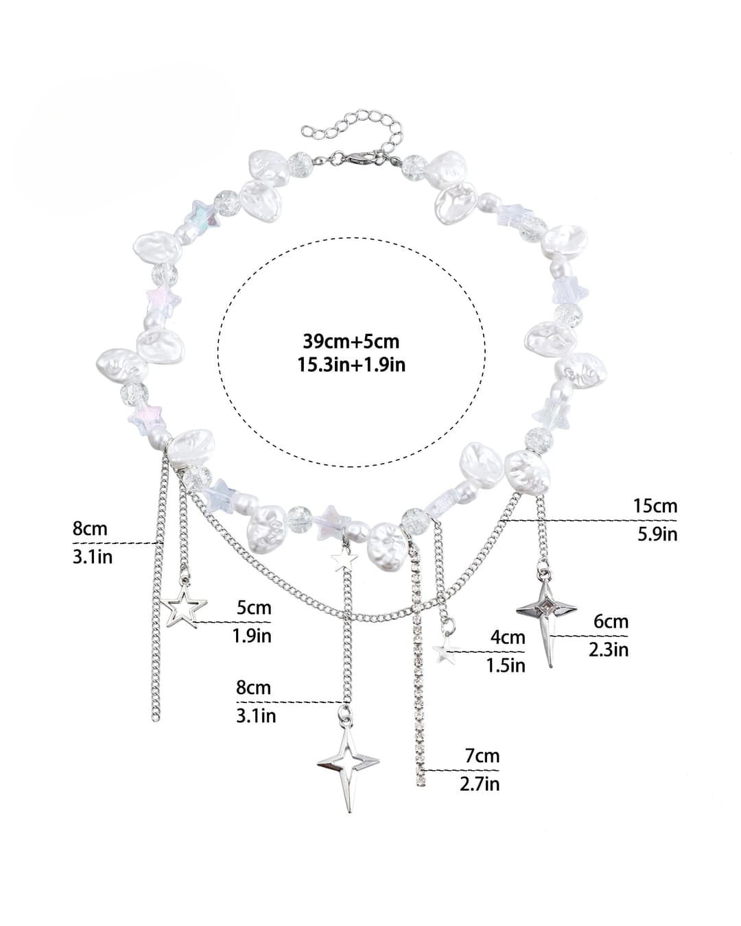 GyaruLab Star Pearl Y2K Fairy Waist Jewelry Neck