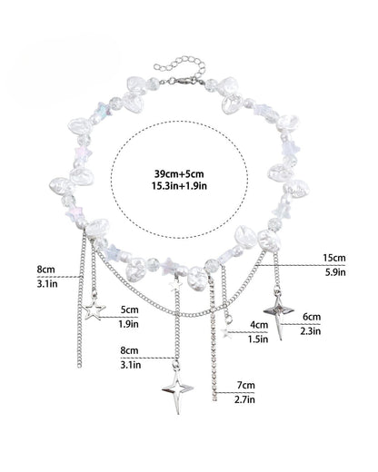 GyaruLab Star Pearl Y2K Fairy Waist Jewelry Neck