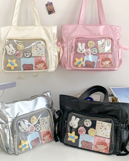 GyaruLab Satin Bow Clear Window Ita Tote Bag