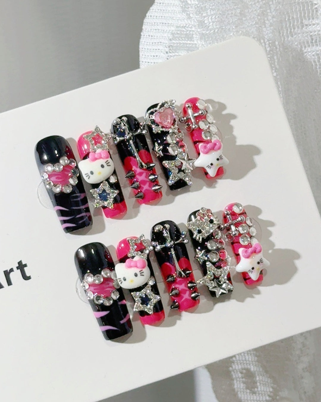 GyaruLab Devil Kitty Punk Press-On Nails
