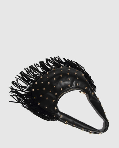 GyaruLab Studded Fringe Shoulder Bag