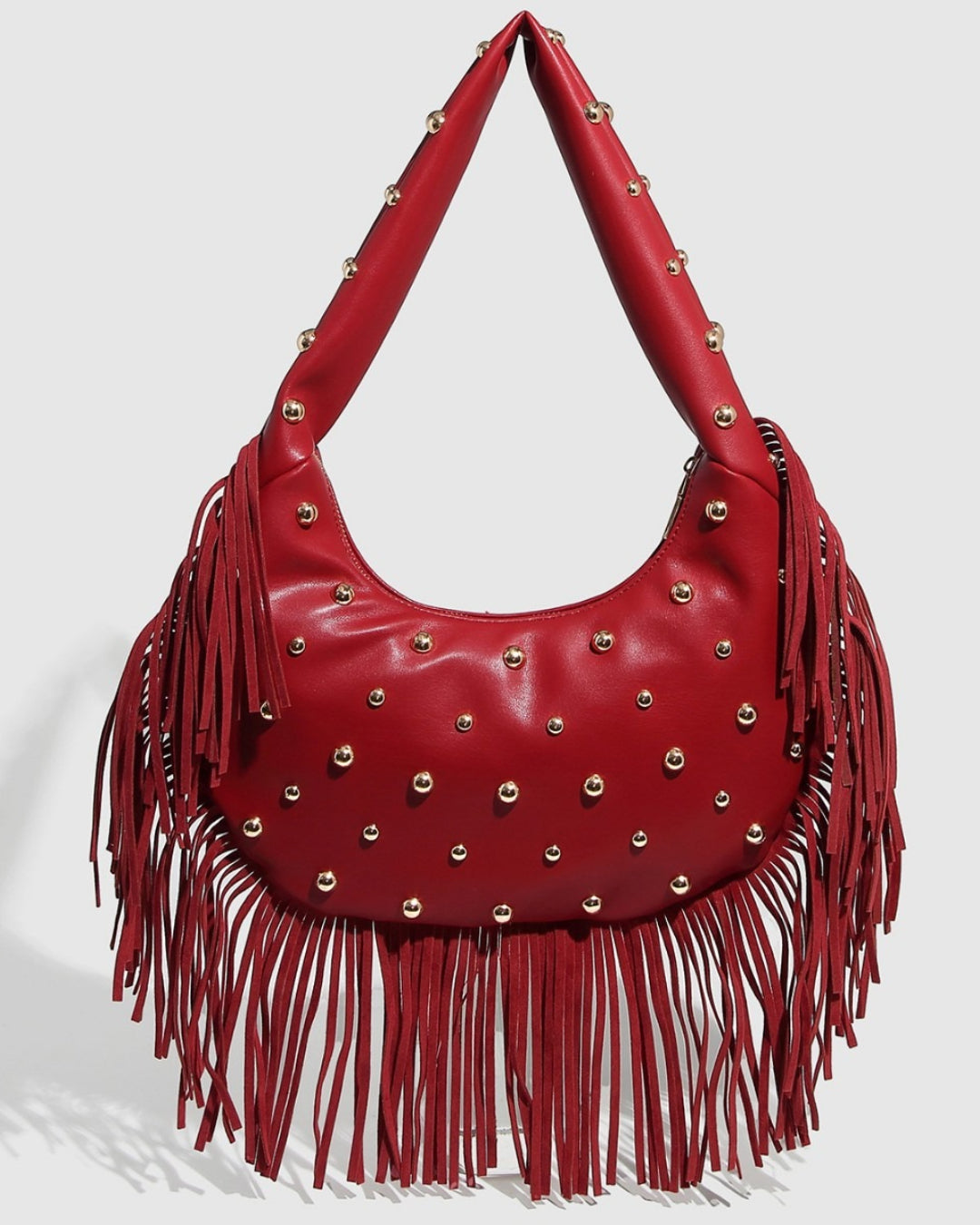 GyaruLab Studded Fringe Shoulder Bag