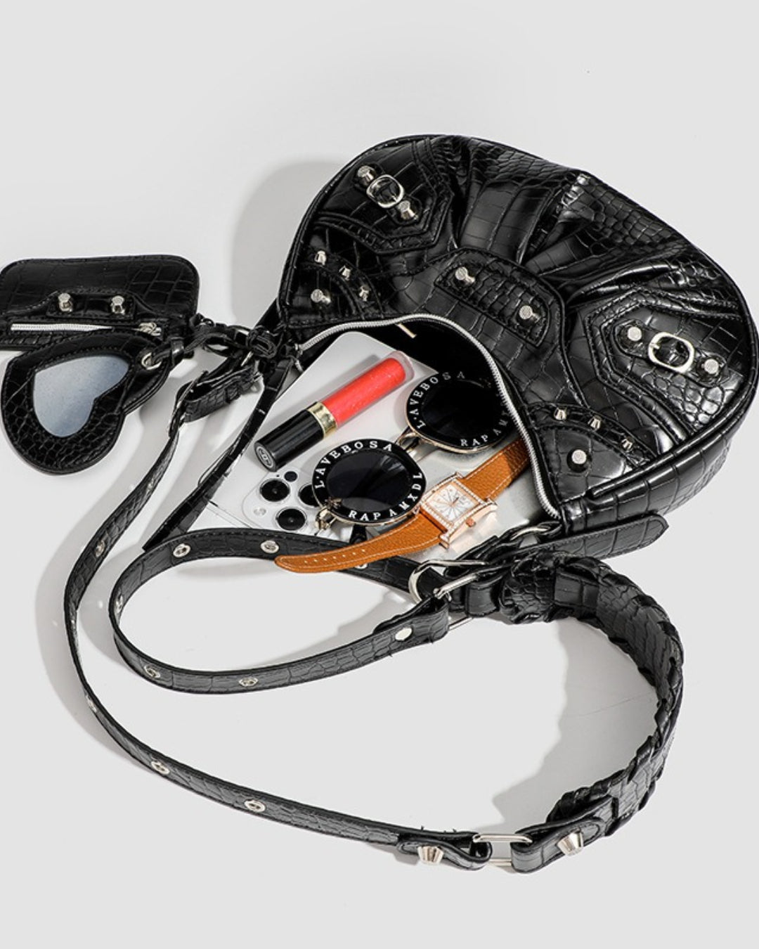 GyaruLab Heart Charm Shoulder Bag