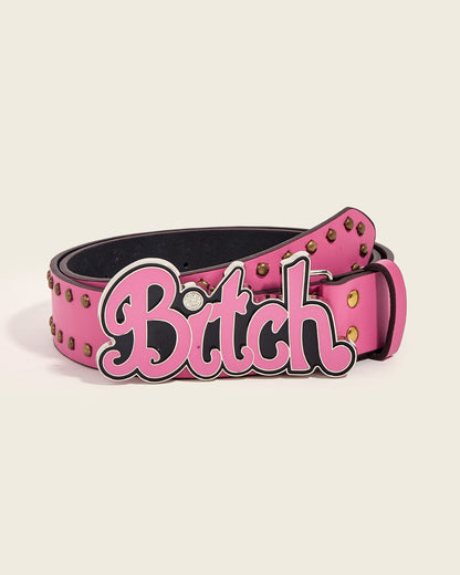 GyaruLab Y2K Pink Bitch Studded Belt