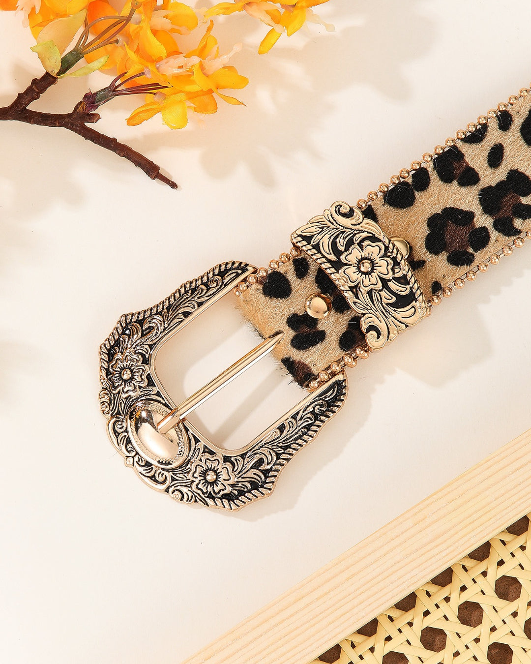 GyaruLab Leopard Western Statement Belt