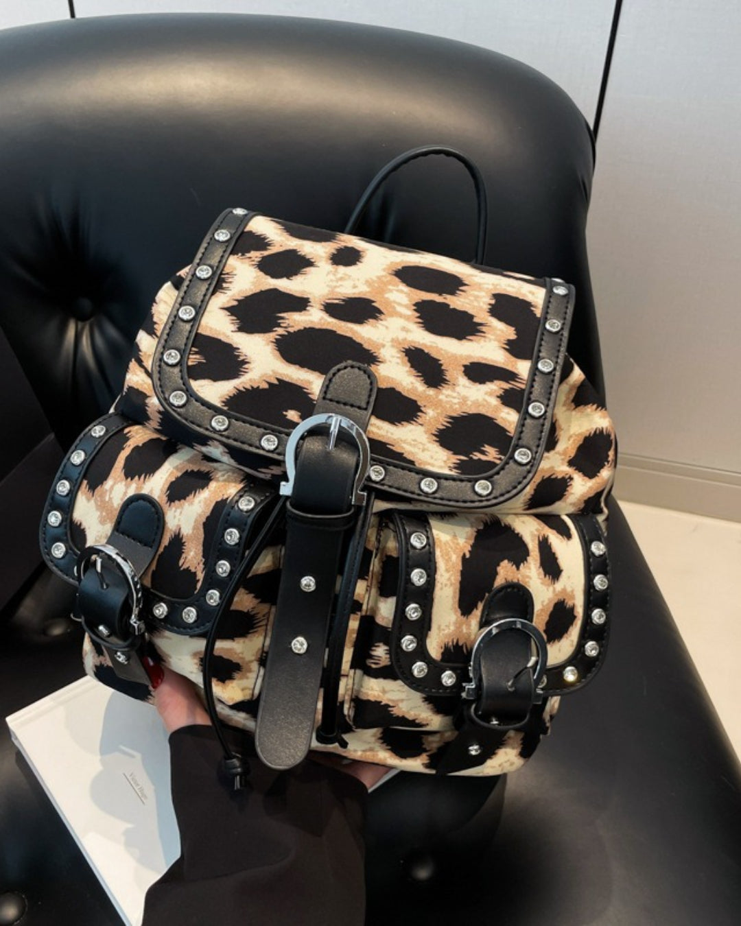 GyaruLab Leopard Large Backpack Rokku Bag