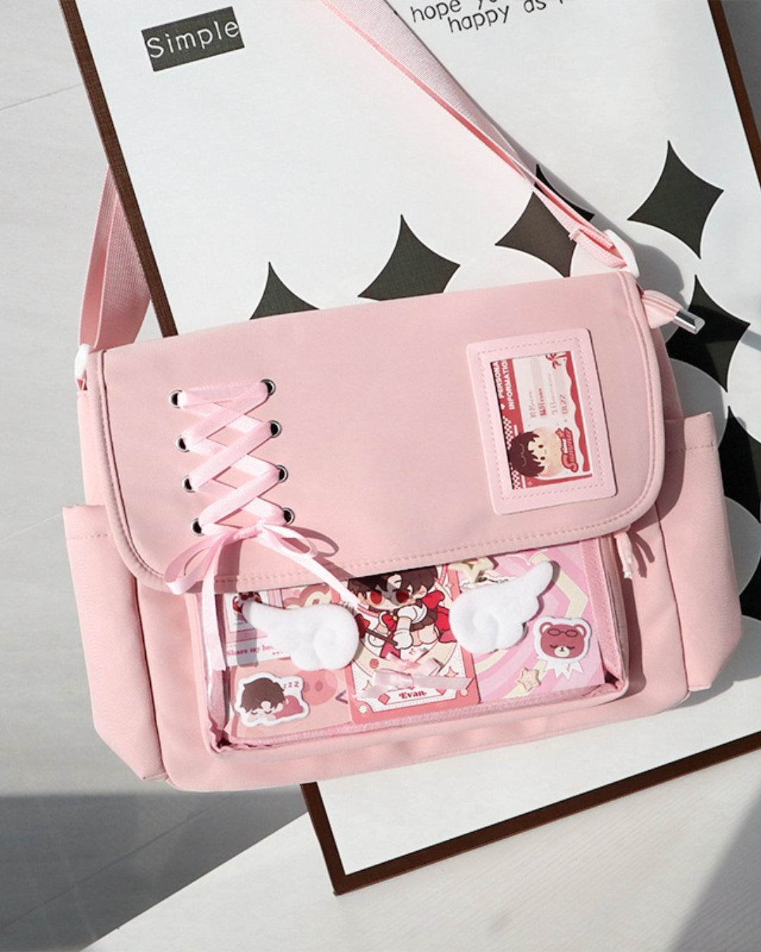 GyaruLab Lace-Up Clear Window Ita Kawaii Bag