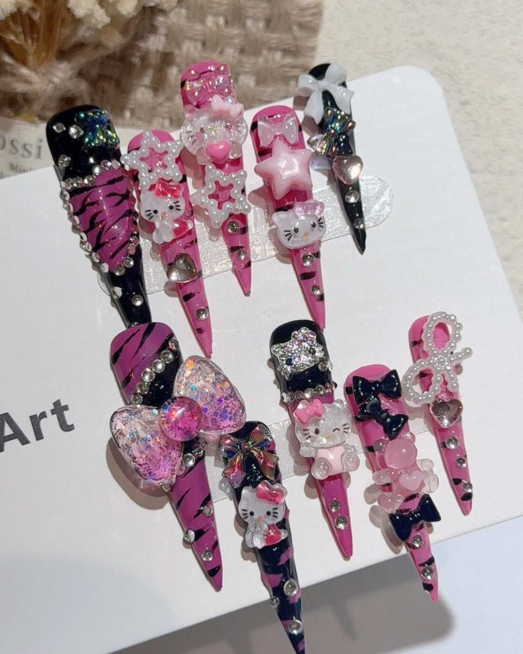 GyaruLab Kitty Glam Spike Press-On Nails
