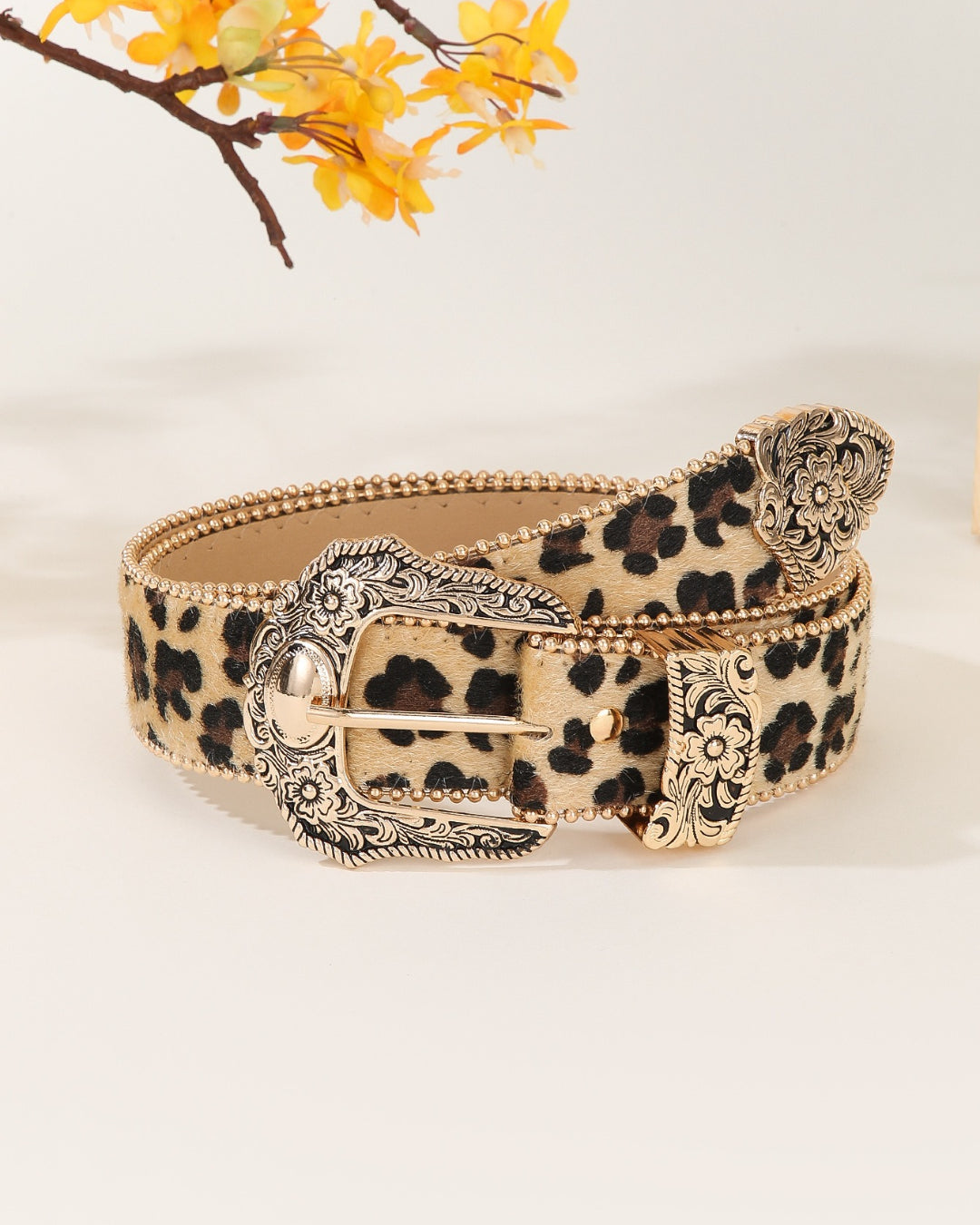 GyaruLab Leopard Western Statement Belt