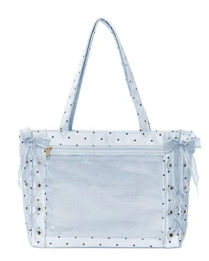 GyaruLab Polka Dot Lace-Up Tote Bag