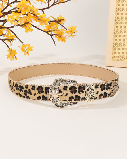 GyaruLab Leopard Western Statement Belt