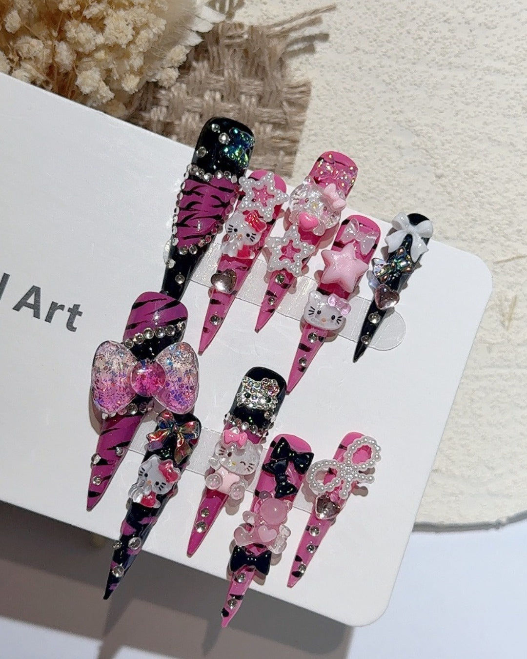 GyaruLab Kitty Glam Spike Press-On Nails