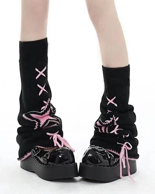 GyaruLab Butterfly Knit Leg Warmers
