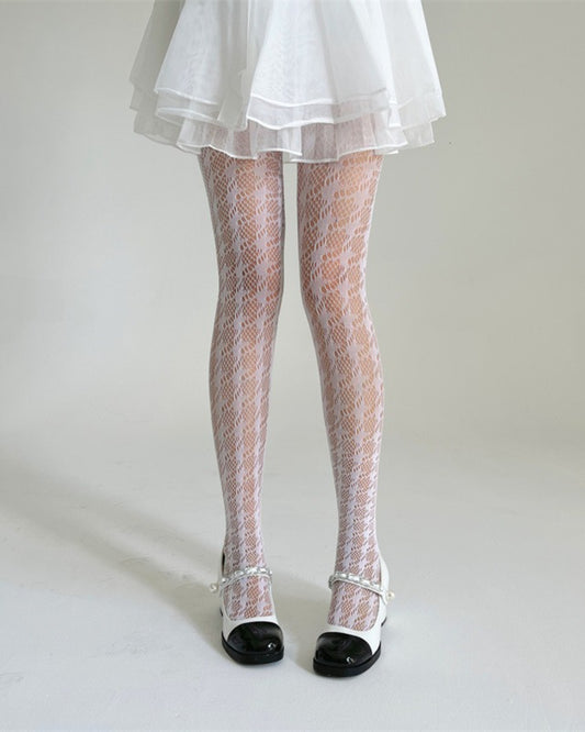 GyaruLab Houndstooth Lace Tights – Hime & Coquette