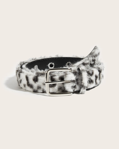 GyaruLab Agejo Fuzzy Leopard Waist Belt