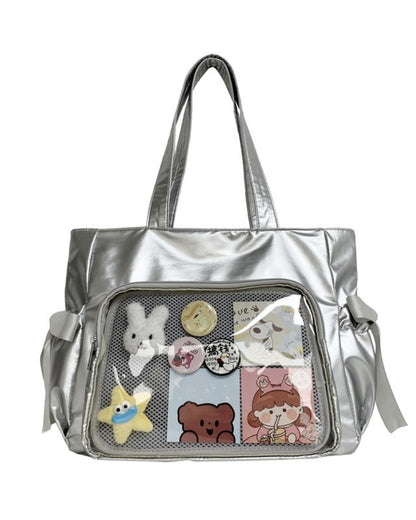 GyaruLab Satin Bow Clear Window Ita Tote Bag