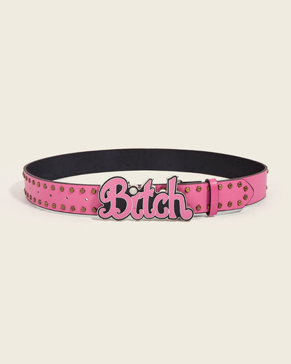 GyaruLab Y2K Pink Bitch Studded Belt