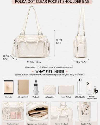 GyaruLab Bow Clear Window Shoulder Bag