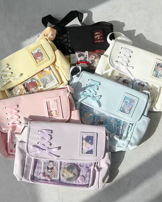 GyaruLab Lace-Up Clear Window Ita Kawaii Bag