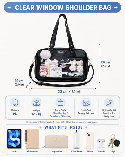 GyaruLab Clear Window School Shoulder Ba