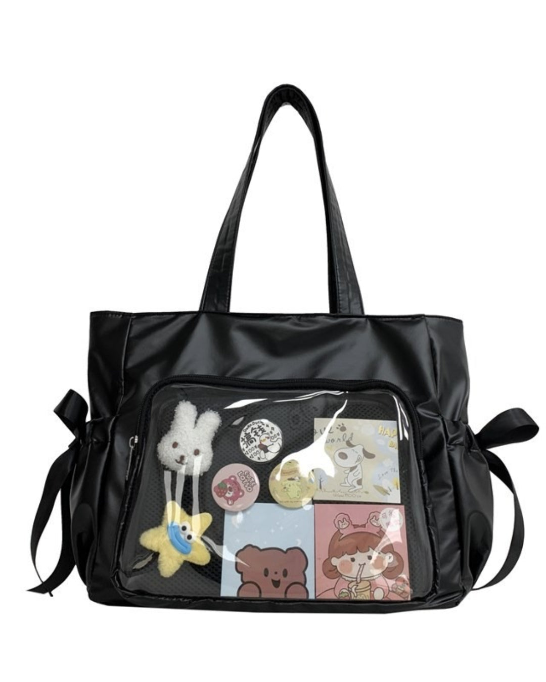 GyaruLab Satin Bow Clear Window Ita Tote Bag