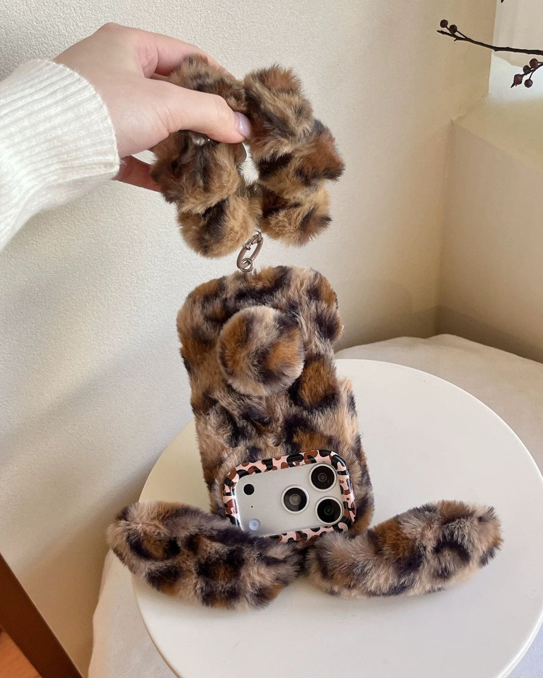 GyaruLab Fluffy Leopard Bunny Phone Case
