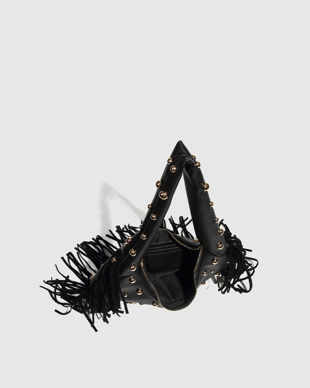 GyaruLab Studded Fringe Shoulder Bag