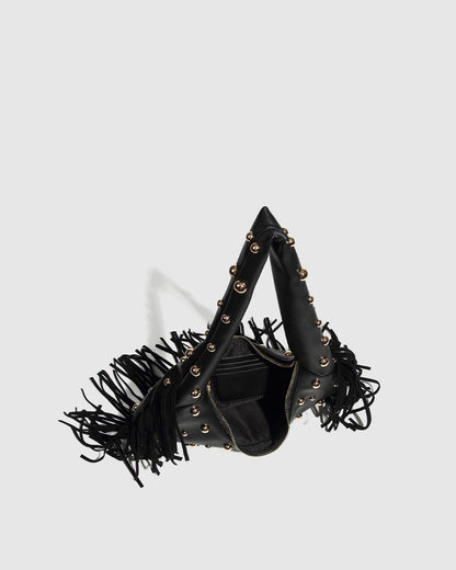 GyaruLab Studded Fringe Shoulder Bag