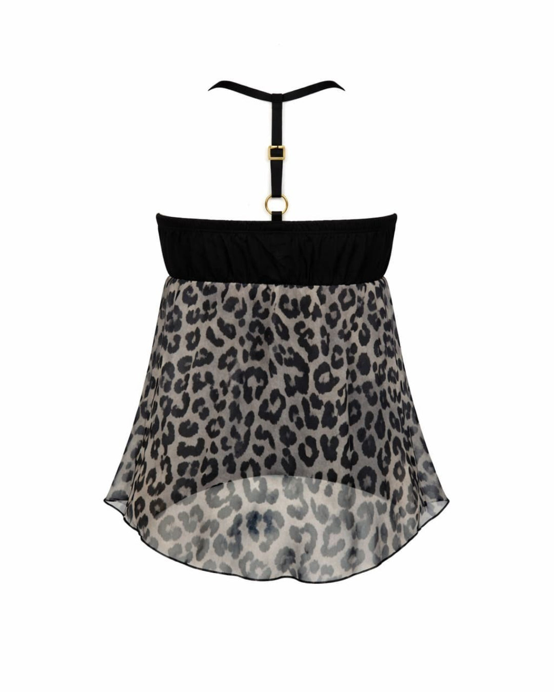 GyaruLab Spicy Shibuya Style Y2K Harajuku Leopard Halter Top