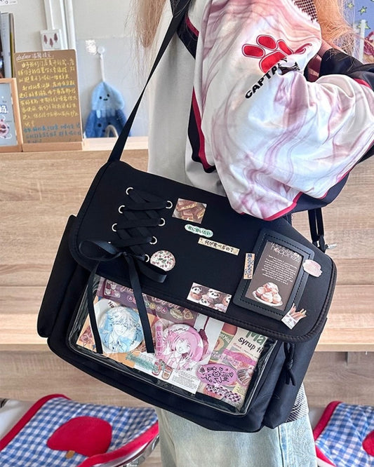 GyaruLab Lace-Up Clear Window Ita Kawaii Bag