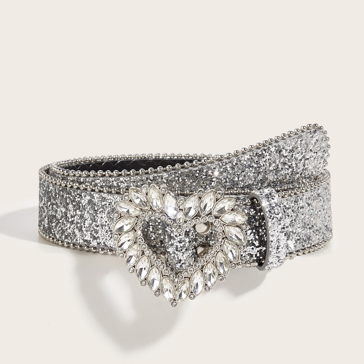 GyaruLab Rhinestone Heart Glitter Belt