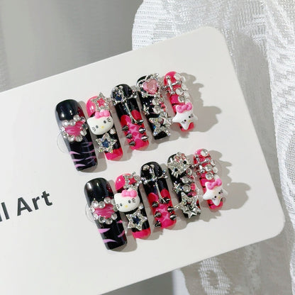 GyaruLab Devil Kitty Punk Press-On Nails