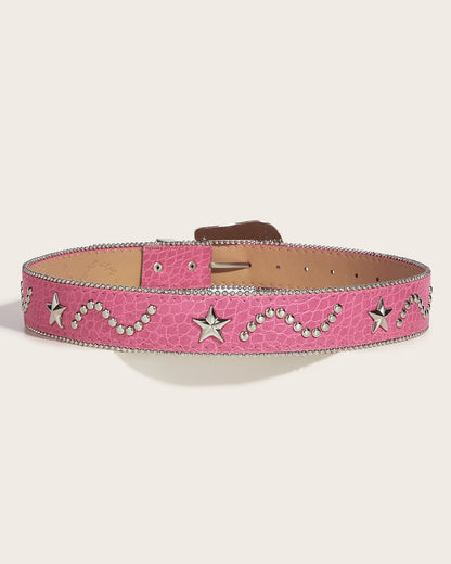 GyaruLab Rhinestone Western Star Belt